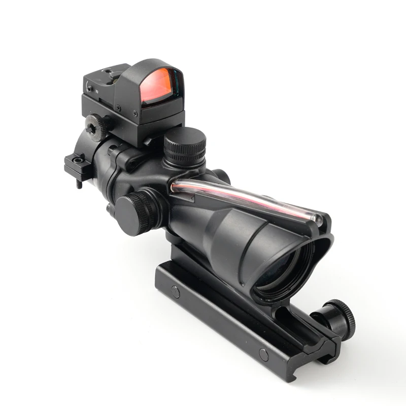 4X32 ACOG оптический красный волоконный прицел точечный для охоты