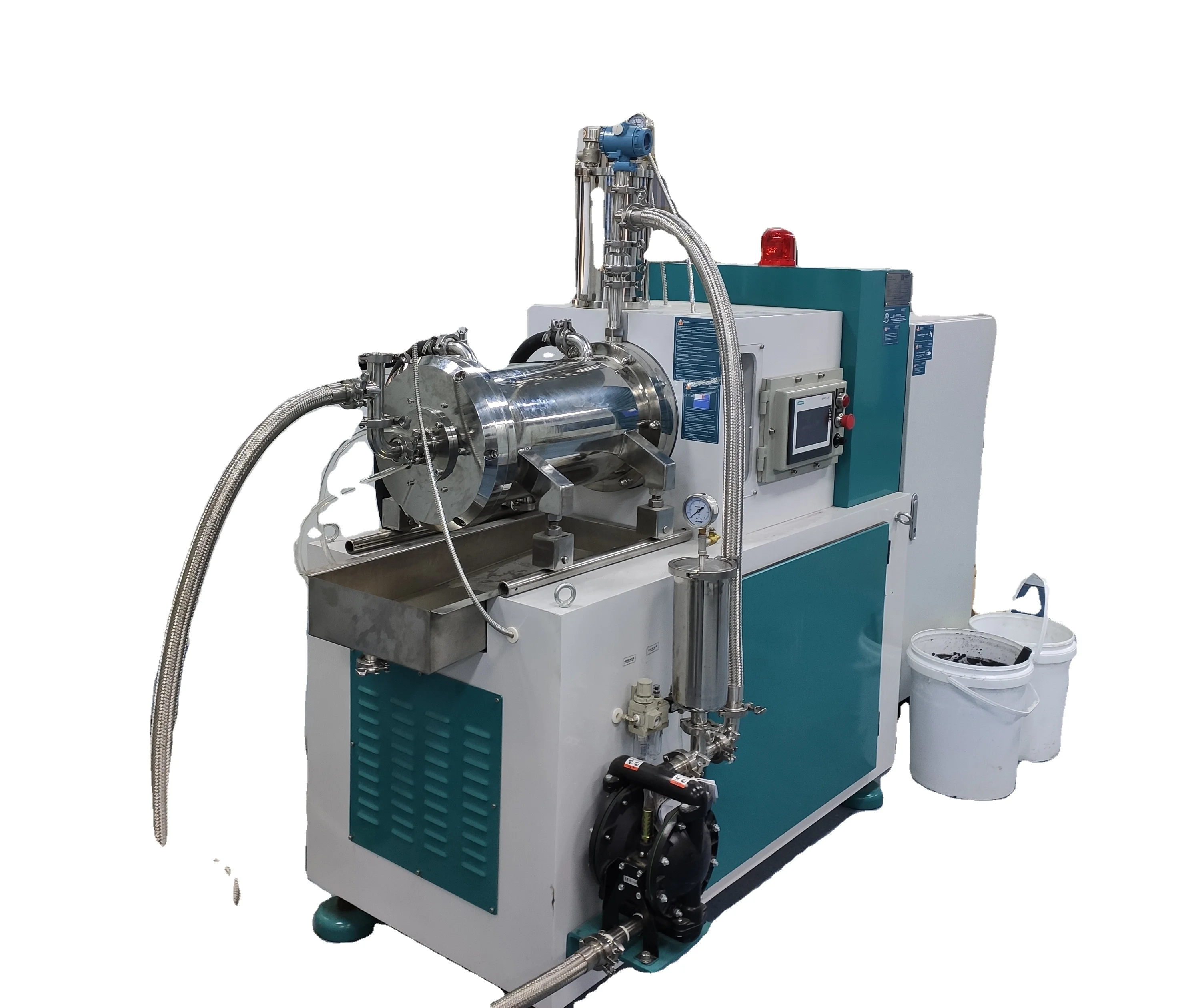 Full or half automatic  horizontal laboratory  disc nano  sander bead mill sand mill for nano materials lab rearch