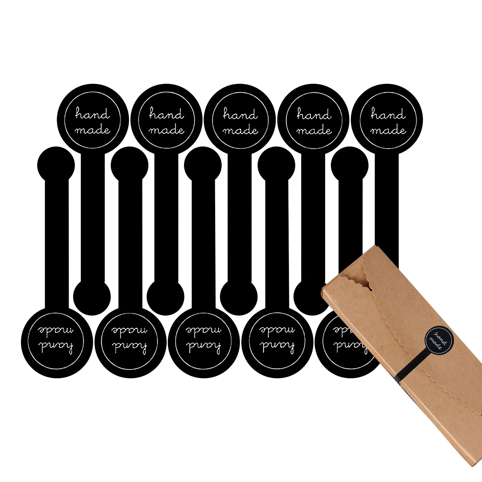 Custom Self-adhesive Sticker Long Strip Label Paper Circular Paper for Sealing Baking Boxes