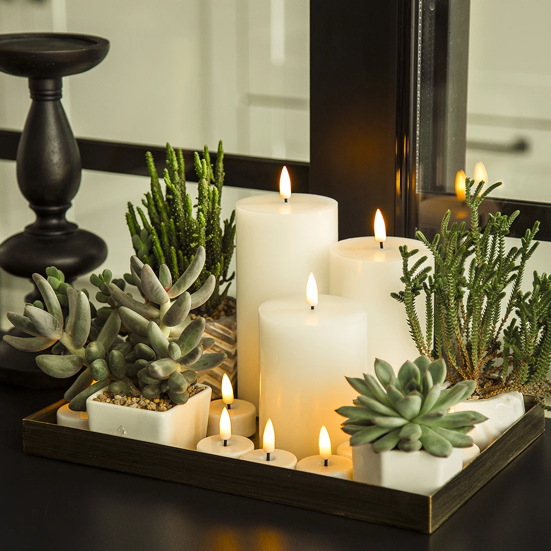 Матовый 3D настоящий пламя парафиновый воск Гладкий теплый белый свет дистанционное управление Мерцающая Светодиодная свеча