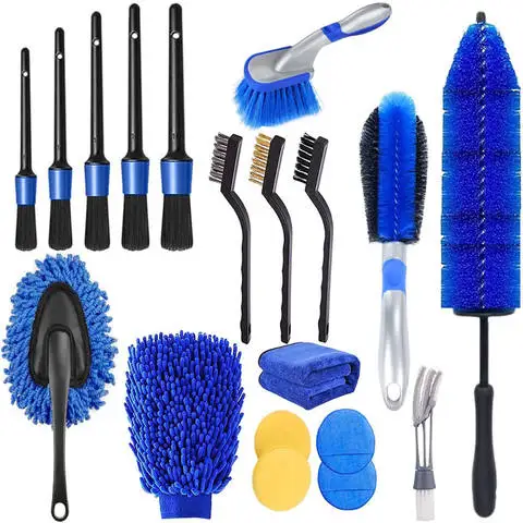 3 PCs Electric Drill Wheel Cleaning Brush Set Power Scrubber Brush Set for Car Wash Use Set