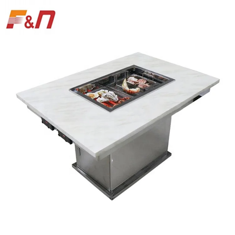 Вверх и вниз функция коммерческие бездымного столовый обеденный сябу Горячий Горшок стол для гриля