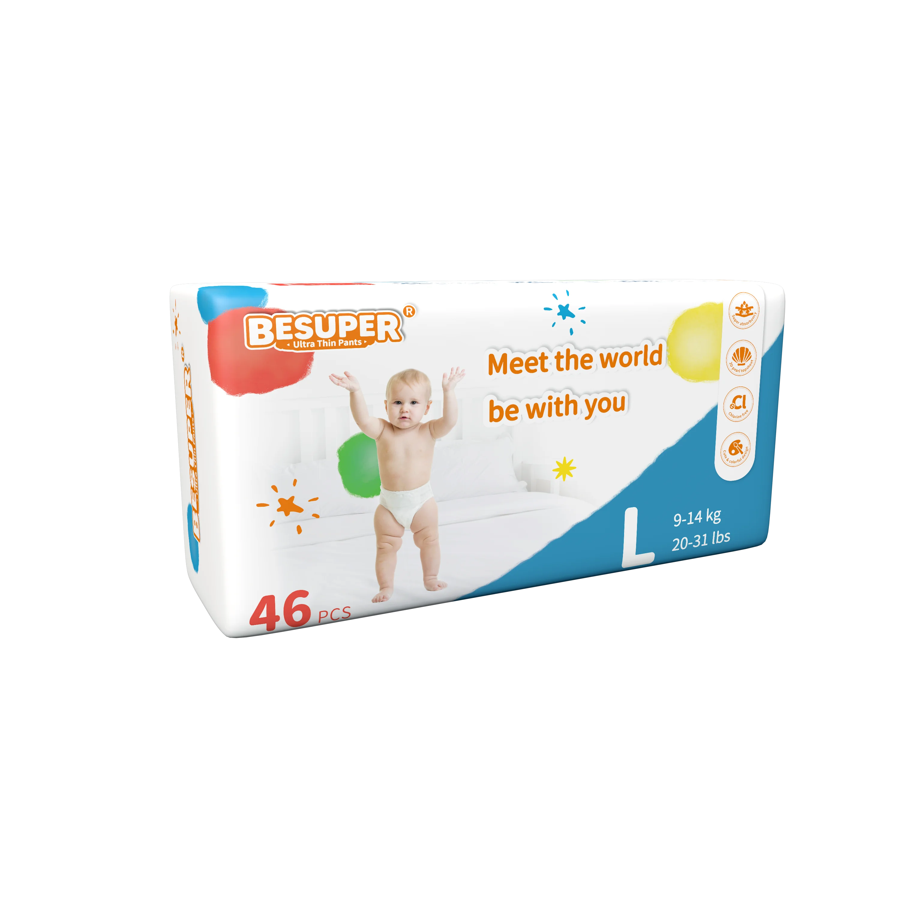 Besuper wholesale thin like a coin baby diaper pant pull up pant manufacturer