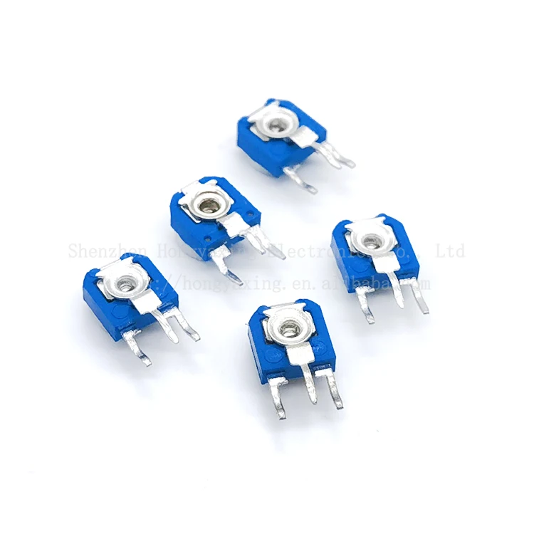 RM063 vertical blue white adjustable resistor WH06 potentiometer 101 passive rotary potentiometer variable resistor 100R