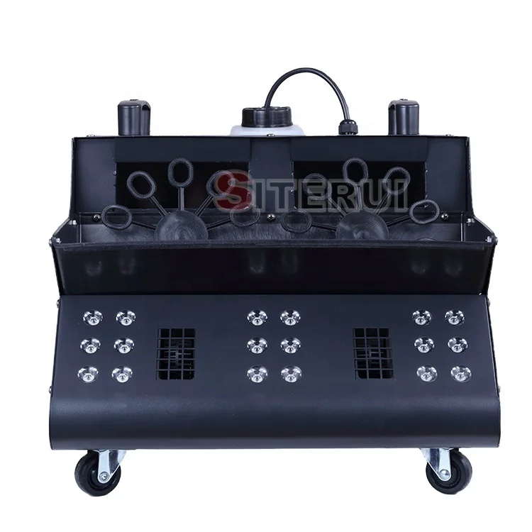 Беспроводной светодиодный туман и пузырьковая машина для свадьбы празднования вечеринки