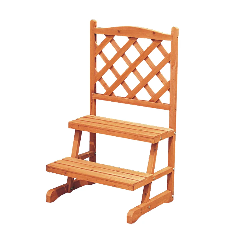 wooden garden planter box with trellis