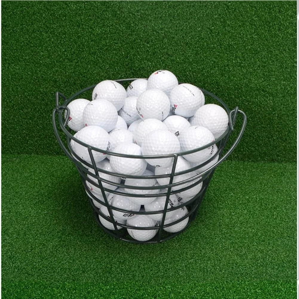 Golf Ball Basket with Handle for Driving Range, Holds 100 Balls