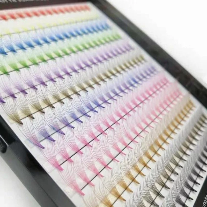 Большой предварительно изготовленный 2d 3d 4d 5d 6d 7d 8d 10d готовый веер для ресниц easy fan mix color 3d веер для удлинения ресниц