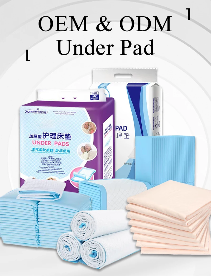 Underpad Diapers Hospital Waterproof Sheet Baby Under Pad Incontinence Adult Disposable Bed Pads Underpad Manufacturer 60 x 90
