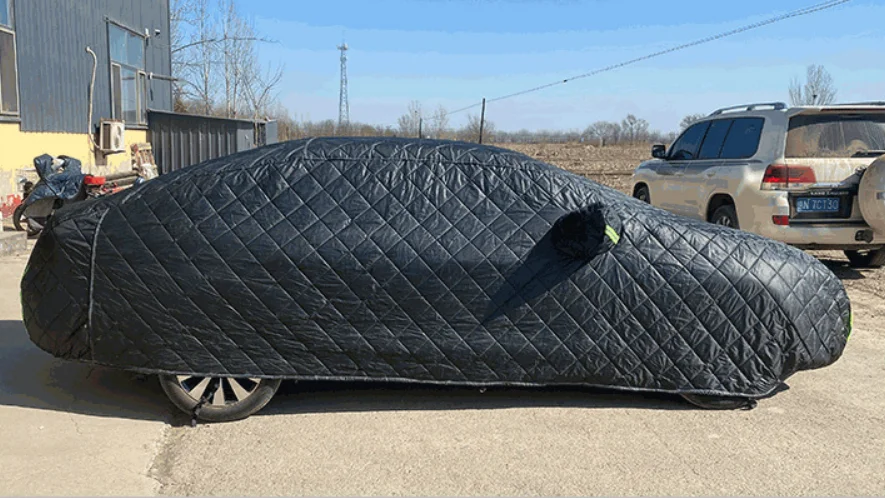 Oxford Cotton Non Woven All Weather Thickened Multilayer Waterproof Snowproof Hail proof Car Cover