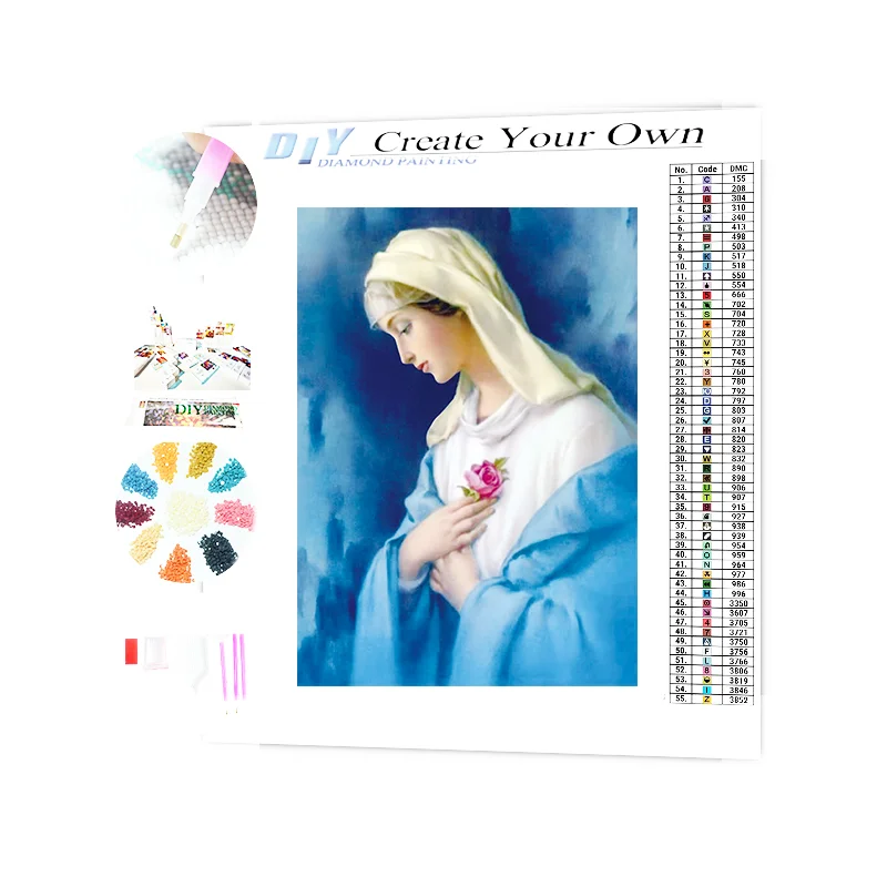 ODM&OEM  Virgin Mary Gifts Diamond Painting Christian Jesus Religious Supplies Home Decoration Full Diamond  Painting Kit