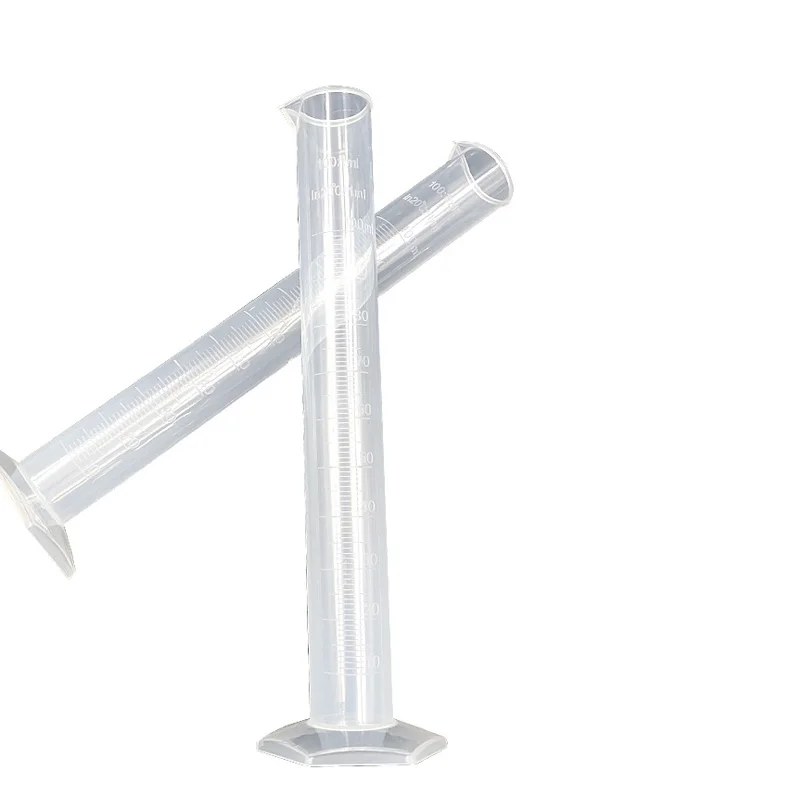 High quality plastic clear measuring graduated cylinder 100ml plastic measuring cylinder