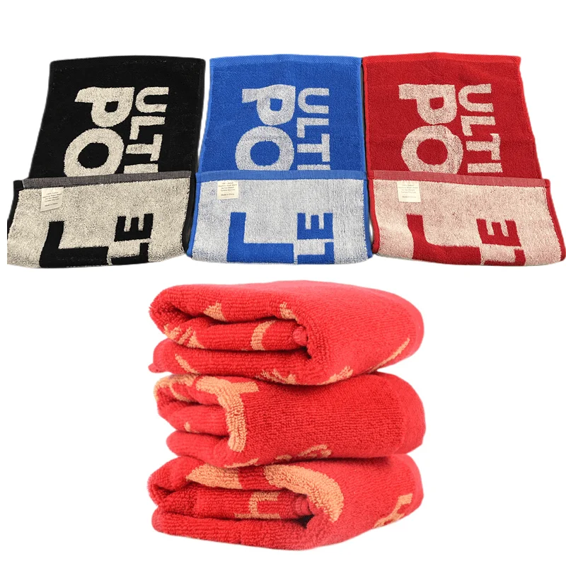100%Cotton Golf Towels Custom Logo Jacquard Sports Printed Gym Fitness Slogan Rally Hand Face Absorbent Woven Terry Towel