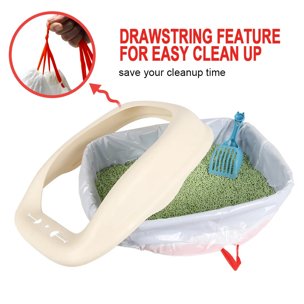 Thickened Drawstring Cat Litter Basin Garbage Bag Cat Litter Bag Cat Toilet Lining Collection Poop Trash Bag