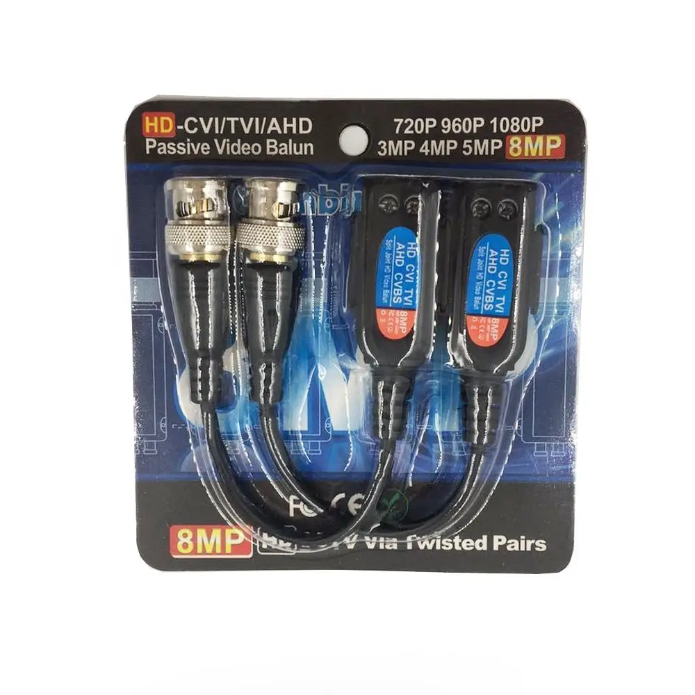 Best Passive HD 8MP 4K HD CVI TVI AHD Video Balun CCTV Surveillance Camera Products Accessories Connector