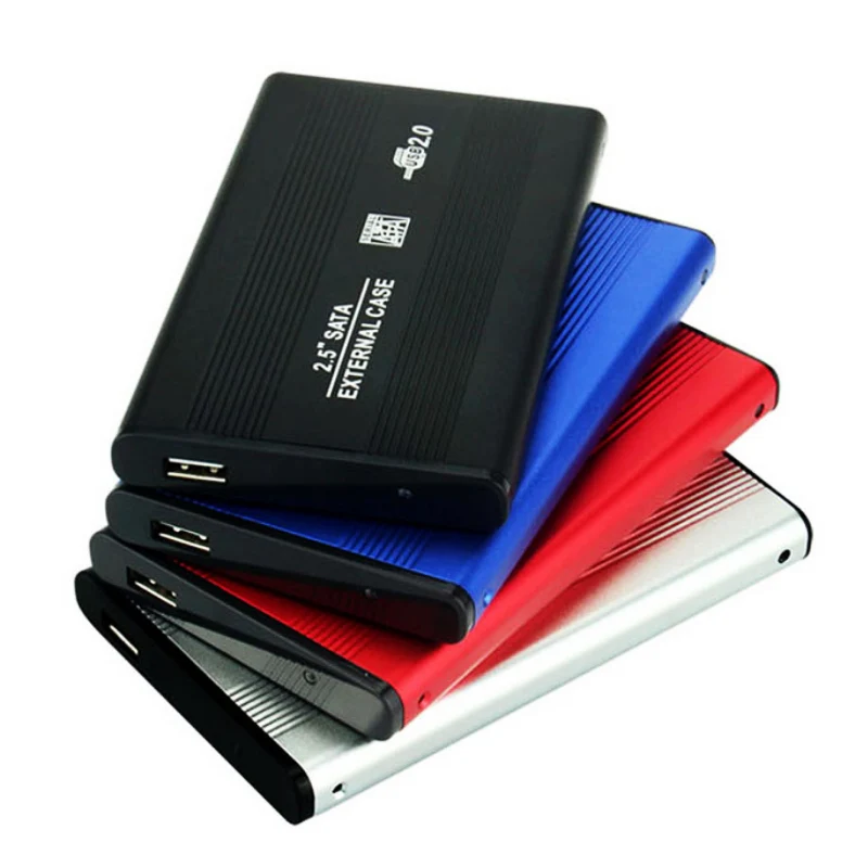 Aluminum Alloy 2.5 Inch HDD SSD SATA External Storage USB 2.0 Hard Disk Drive Case Adapter Enclosure For Laptop
