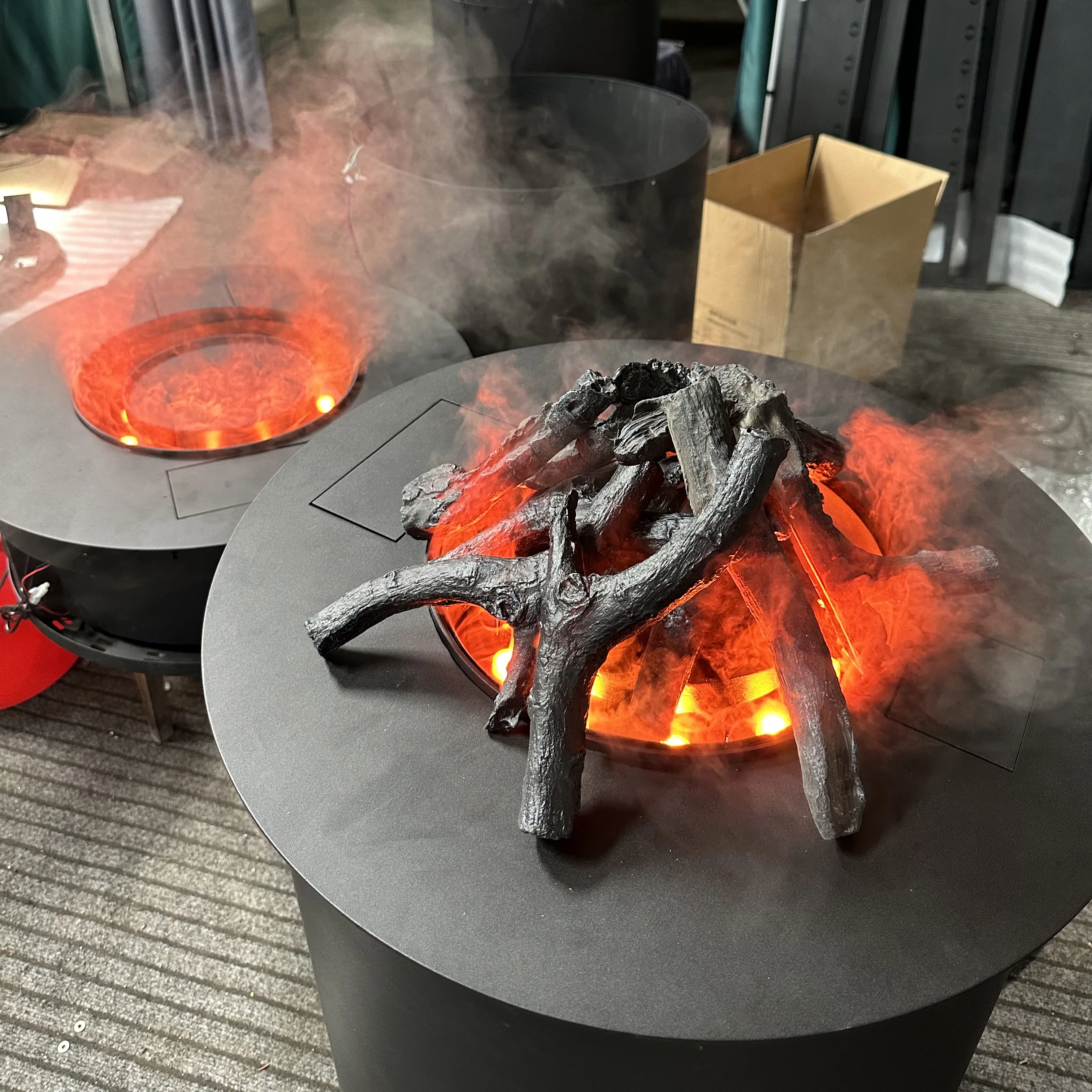 Round fire table decorative fireplace can be used as a base to remove water vapor fireplace indoor and outdoor