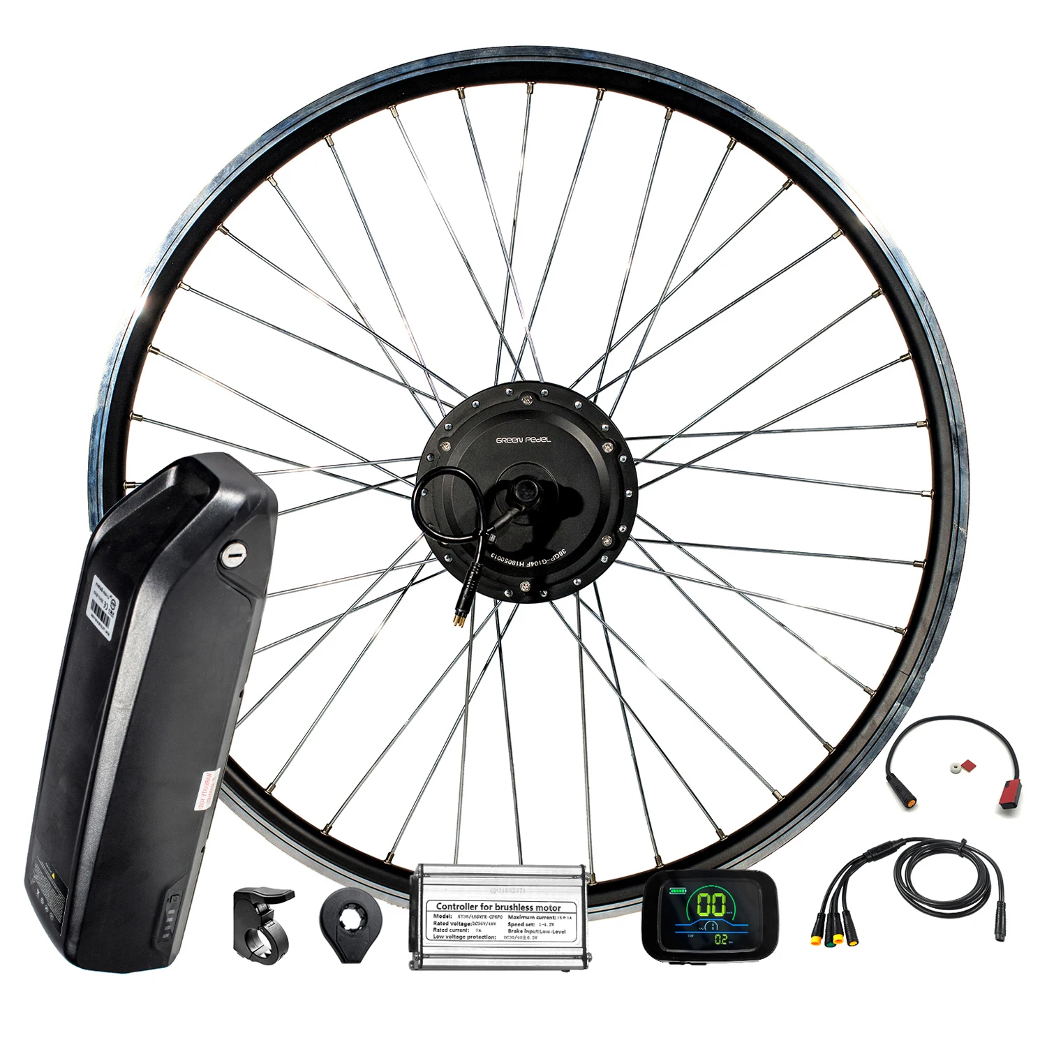 GreenPedel Hub Motorbike Kit with Lithium Battery Optional 36v 350w Electric Bicycle Conversion