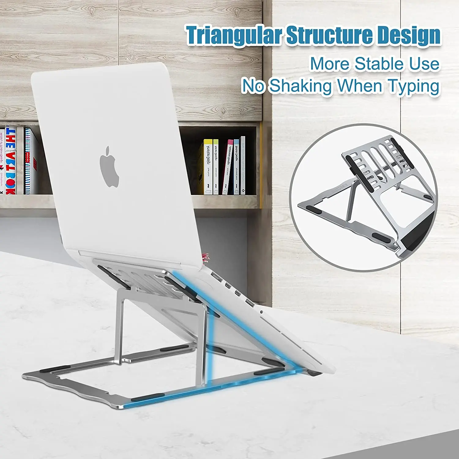 Computer Holder Elevator for Desk Folding Yicosun Alibab Silicone Protection Design Slim Adjustable Laptop Stand