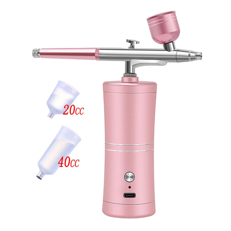 Oxygen Injector Electric Mini Air Compressor Machine Air-Brush Paint Spray Gun Airbrush For Nail Art Tattoo Craft Cake Nano Fog