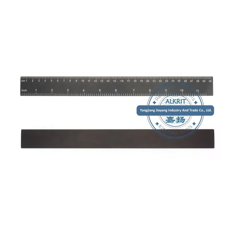 (ALBK-GR002) whole black aluminum dough guide ruler Measuring Dough Balance Thickness Ruler for Baking with laser scales
