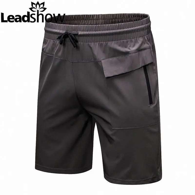 Most Inquiry Mens 3/4 Cargo Shorts Male Sweat Pant Loose Hip Hop Baggy Letter Printing Drawstring with Multi Pockets Solid Color