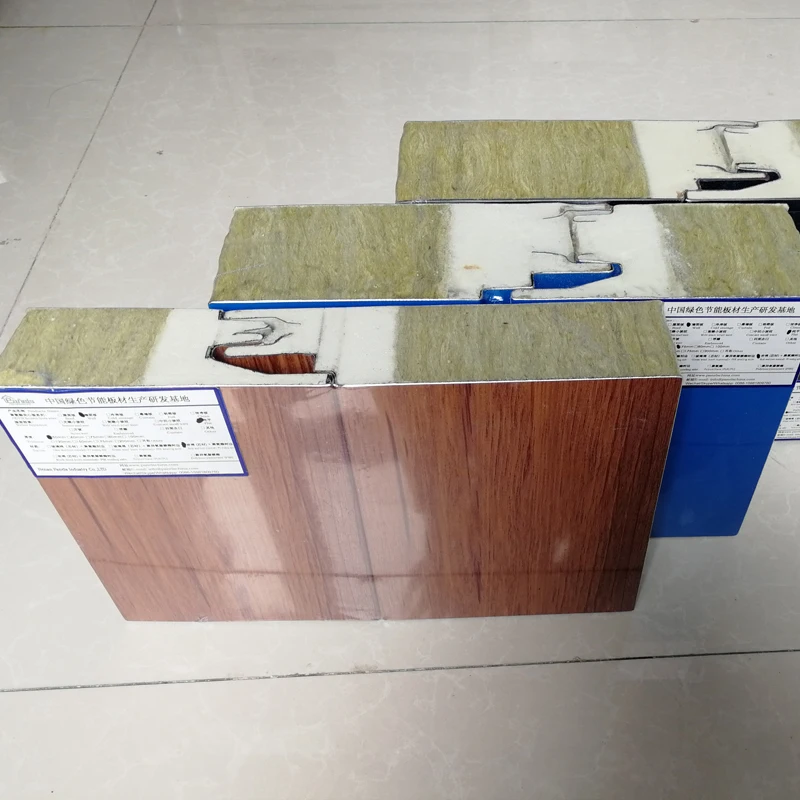 Professional Fireproof  insulated rock wool sandwich wall panel/polyurethane/pu sandwich panel
