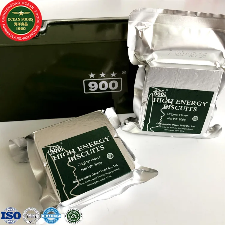 Compressed biscuit food ration for natural disaster kit