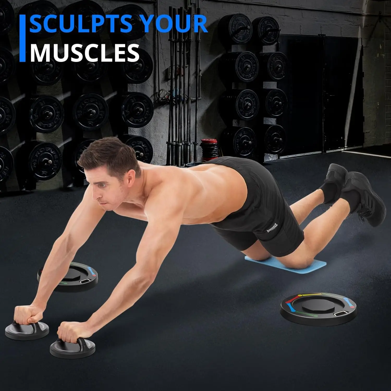 RS 16 in 1 Push Up Bar Muscle Exercise Multifunctional Abs Dip Stands Push-Up Stands Portable Push Up Board With Pull Up Bands