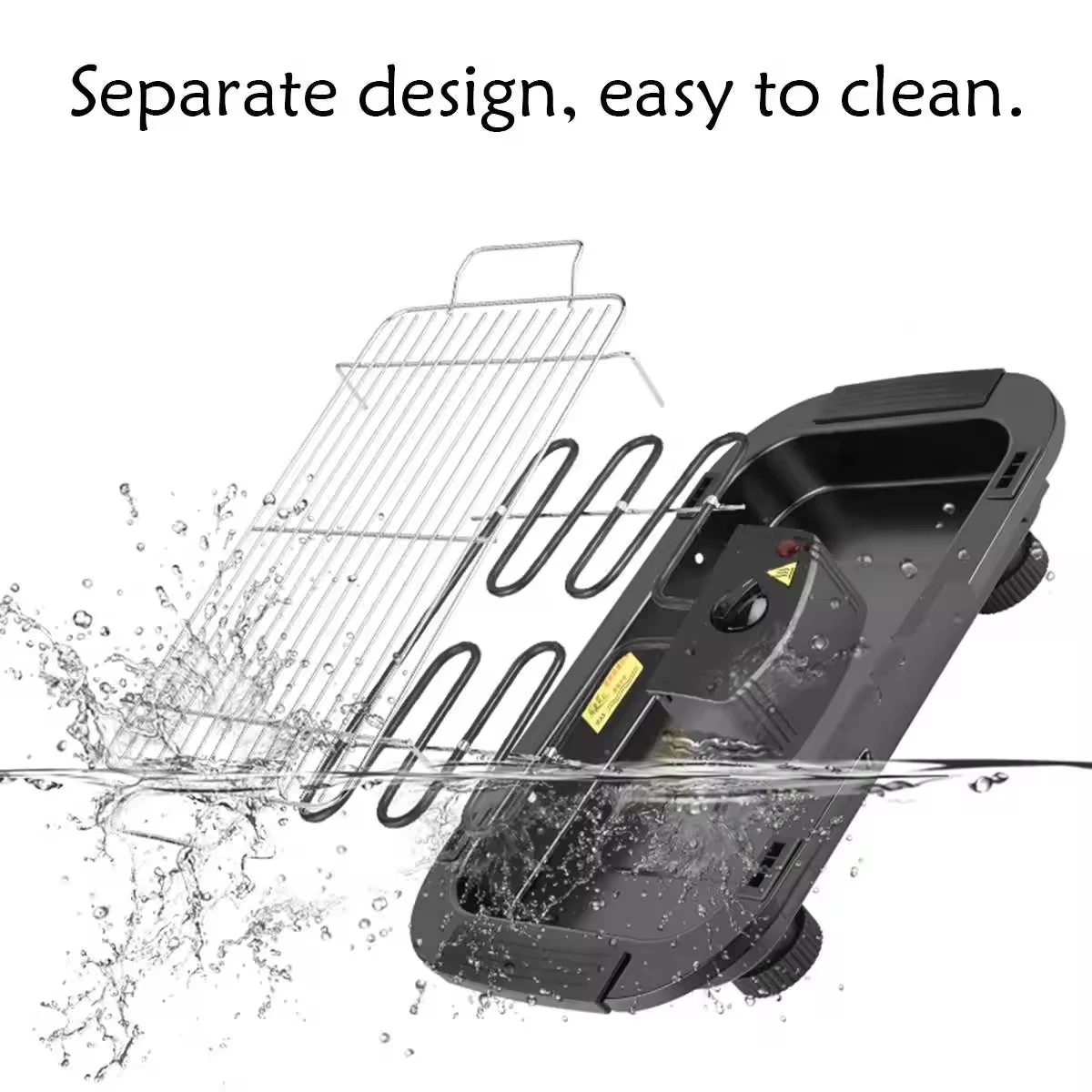 Electric Barbecue Grill Barbecue Non Stick 2000W Temperature Control Smokeless Barbecue Grill Griddle Table Top