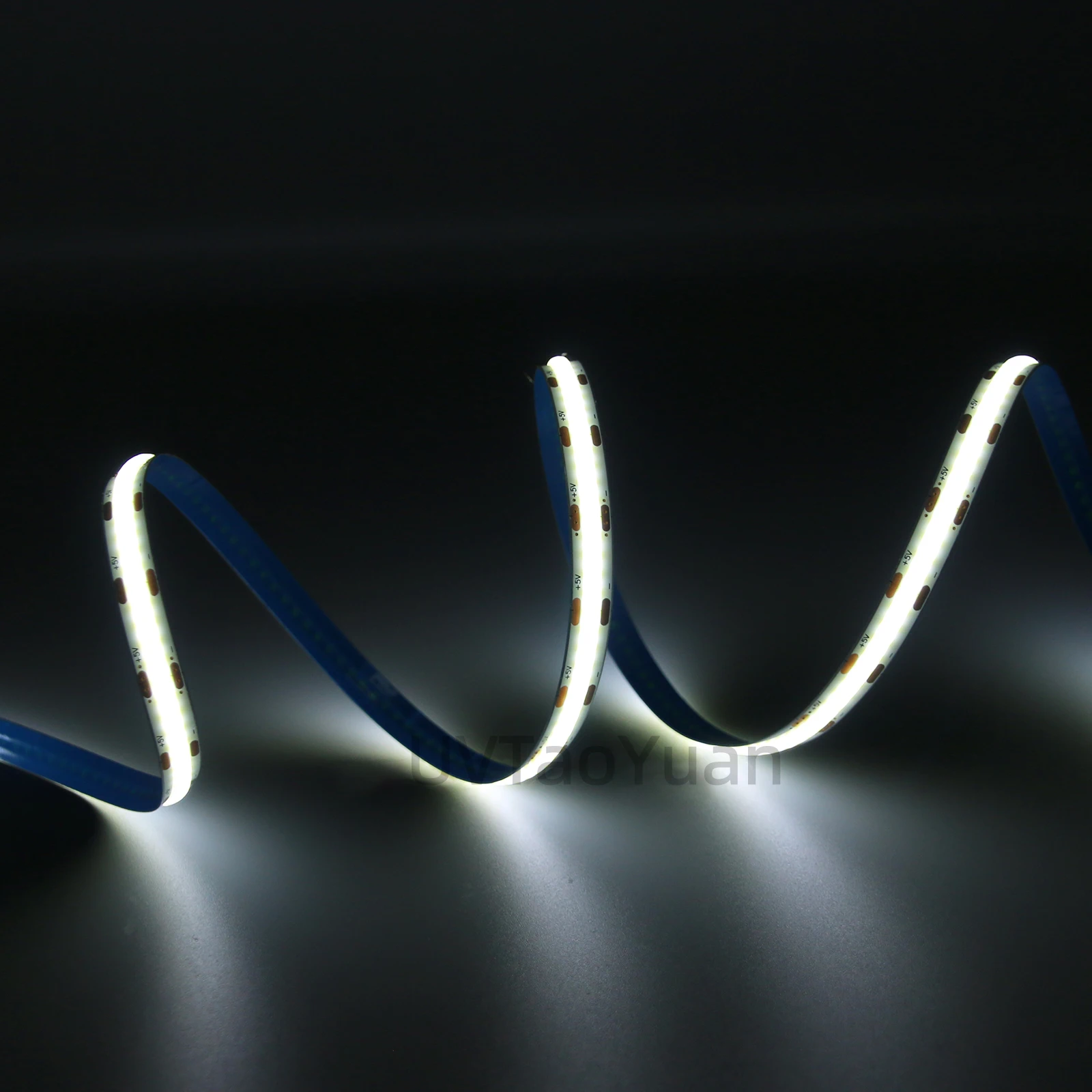 UVTaoYuan COB светодиодные полосы света 5 В USB белый свет гибкие 8 мм 320 светодиоды 2 м