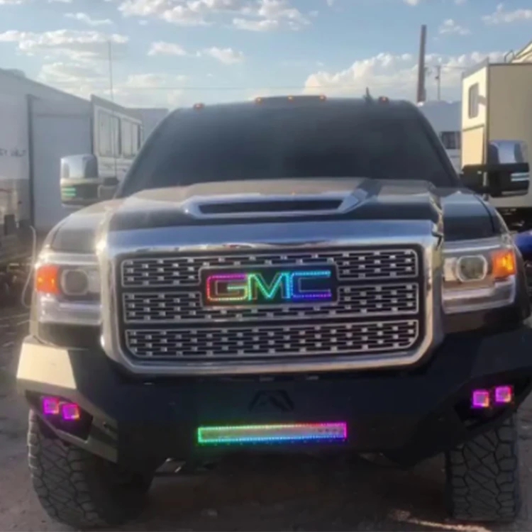 
Most Popular Sequential Led Logo GMC Emblem Lighting Boards with Blue Tooth Controller for Car Parts 