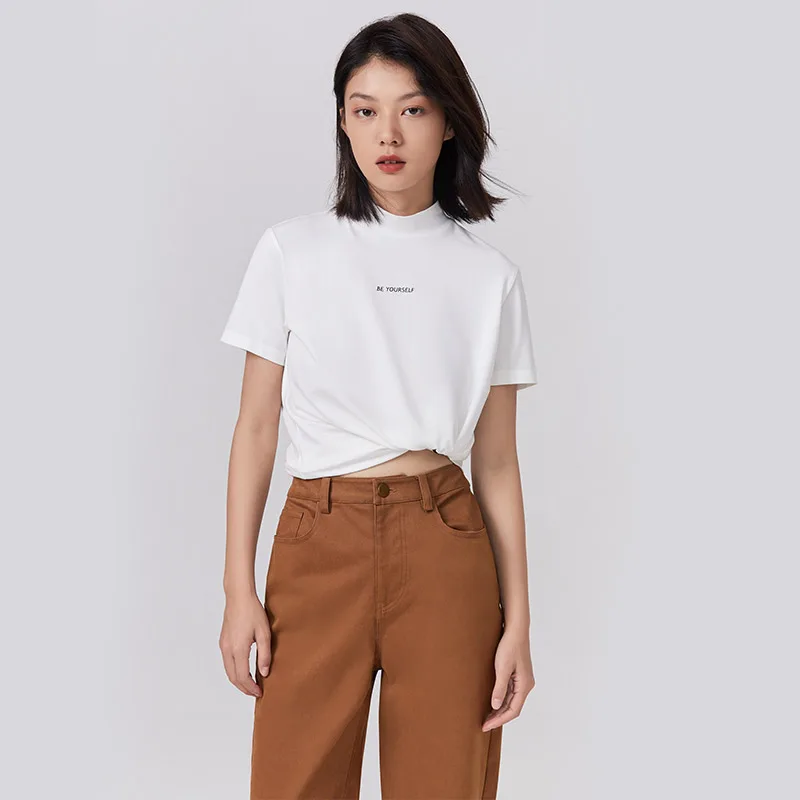 
plus size t-shirts Naivee new simple fashion print white cotton casual oversize t-shirt plus size women ladies tops t-shirts 