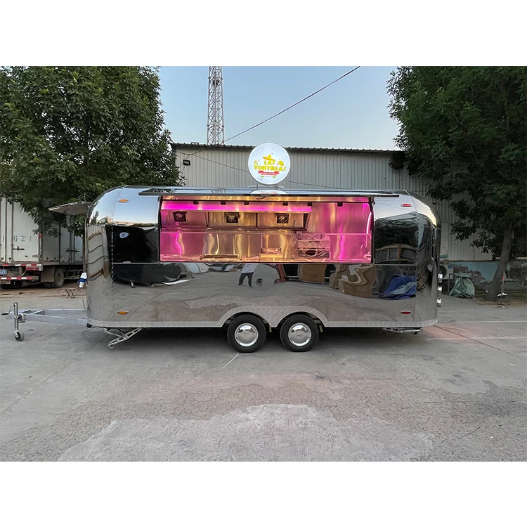 Air stream  Mobile Kitchen Fast Food Trailers Fully Equipped Custom Mobile Pizza  Hot Dog Fast Food Trucks With Full Kitchen