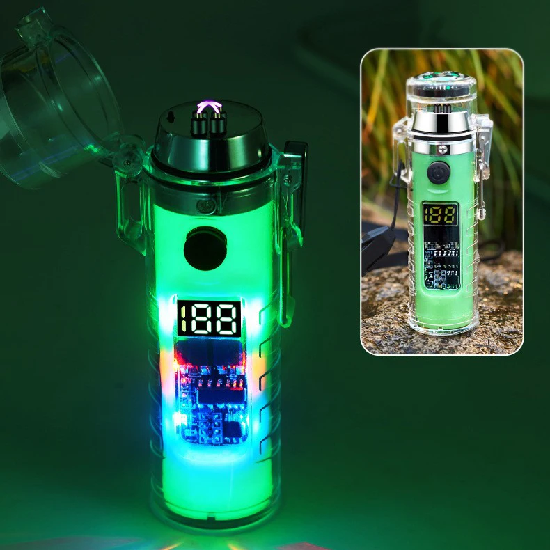 USA Smoke Shop Supplies Electronic USB Cigarette PUFFS Lighter Diamond Crystal Smoke Vapers Lighters with Display Screen