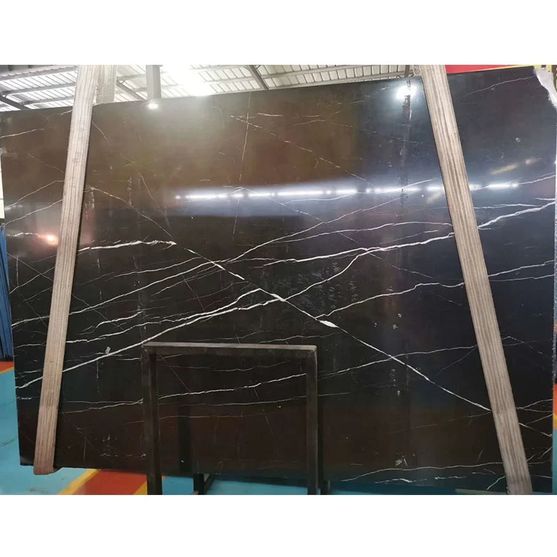 Высококачественный черный мрамор Nero Marquina цена за квадратный метр с белыми венами для напольной плитки и столешницы