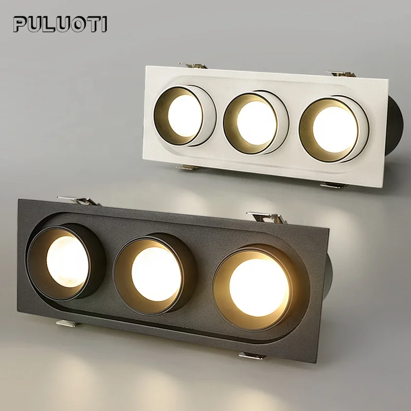 Регулируемый телескопический держатель для лампы Puluoti с тремя головками и встроенным углом, светодиодный прожектор