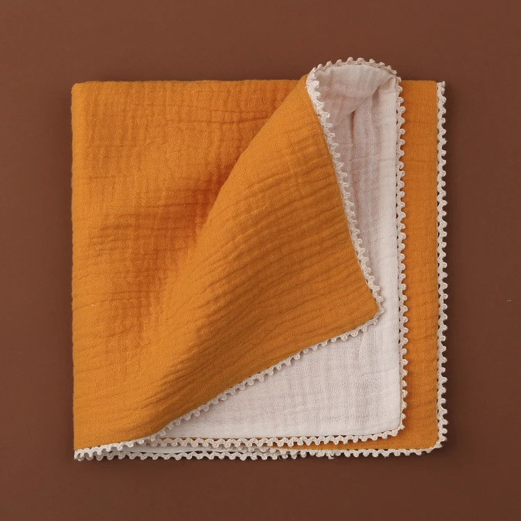 muslin Gauze Blanket Neutral Swaddle Soft Pure Cotton Lace Breathable Skin-Friendly Toddler Wraps blanket 0-6 months