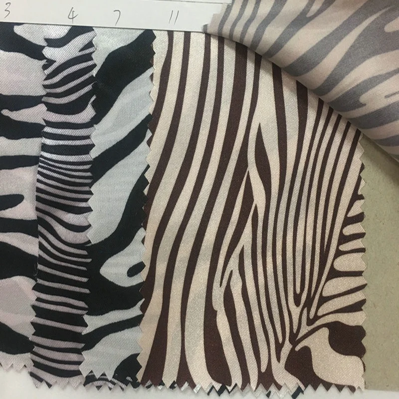 Zebra Design Print 100% Silk Satin Fabric