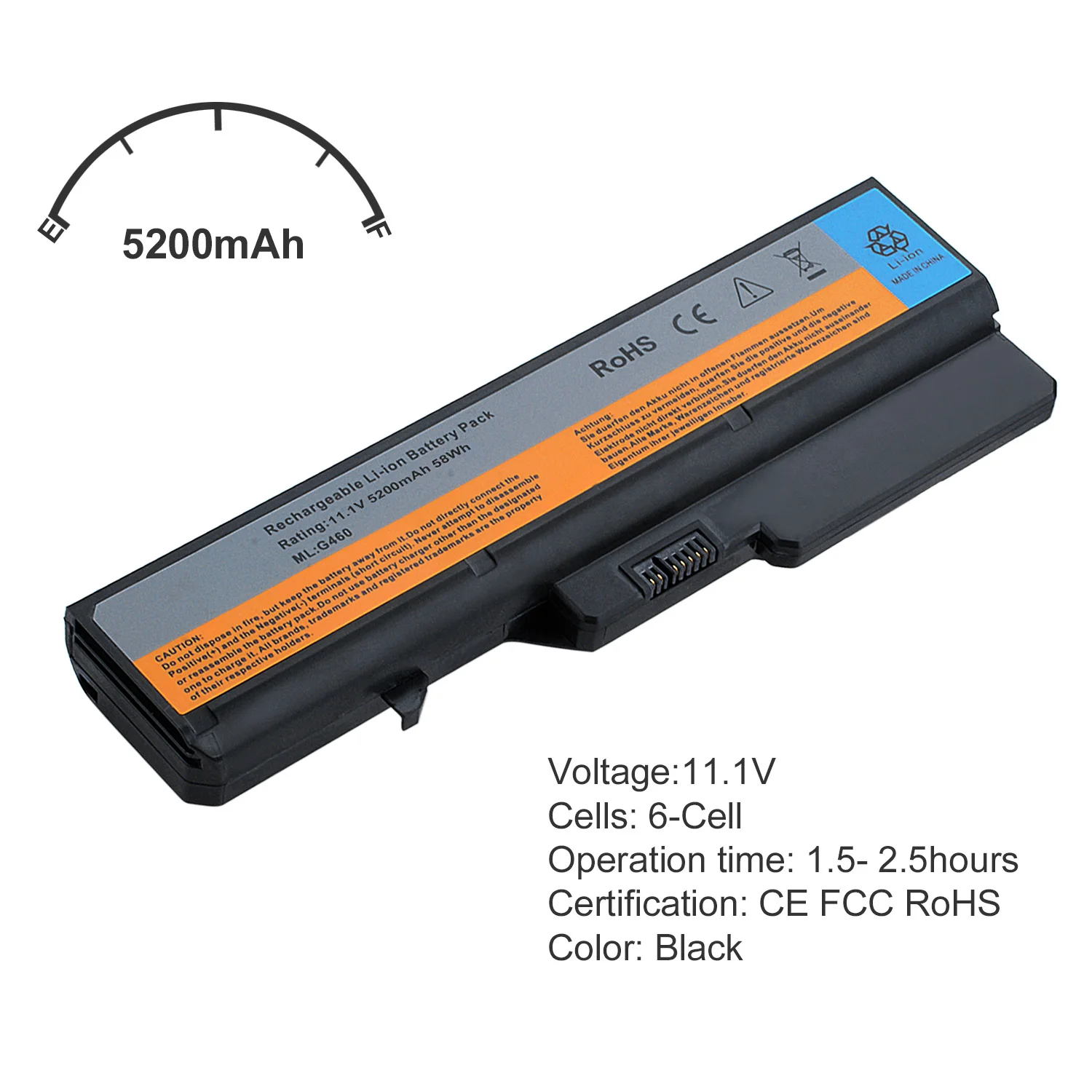 11.1V 5200 mAh Battery for Lenovo Laptop G460