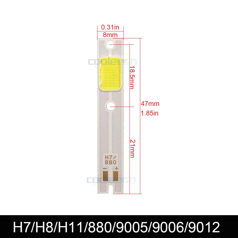 Cooleeon H1 H3 H4 H7 For C6 Series Car Blulbs Cold White 15W Auto Truck Headlight COB Chip LED Light Headlamp COB
