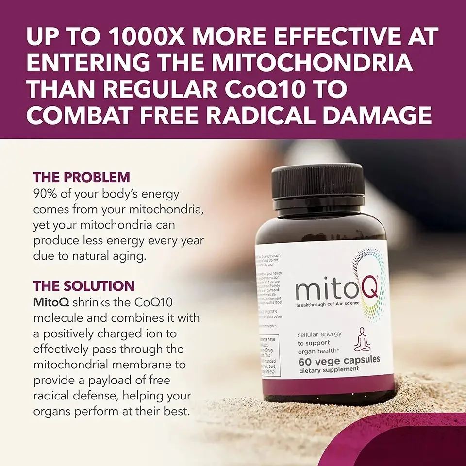 OEM MitoQ Blood Sugar MitoQ Antioxidant Supplement Capsules Supports Premium Blood Glucose Metabolic and Cellular Health