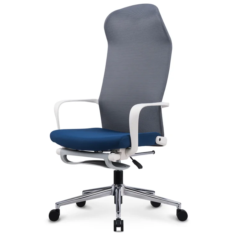 Ori 035KT1 Modern High Back Swivel Office Chair Revolving Executive Chair with Stretchable Footrest and 5 Star Base