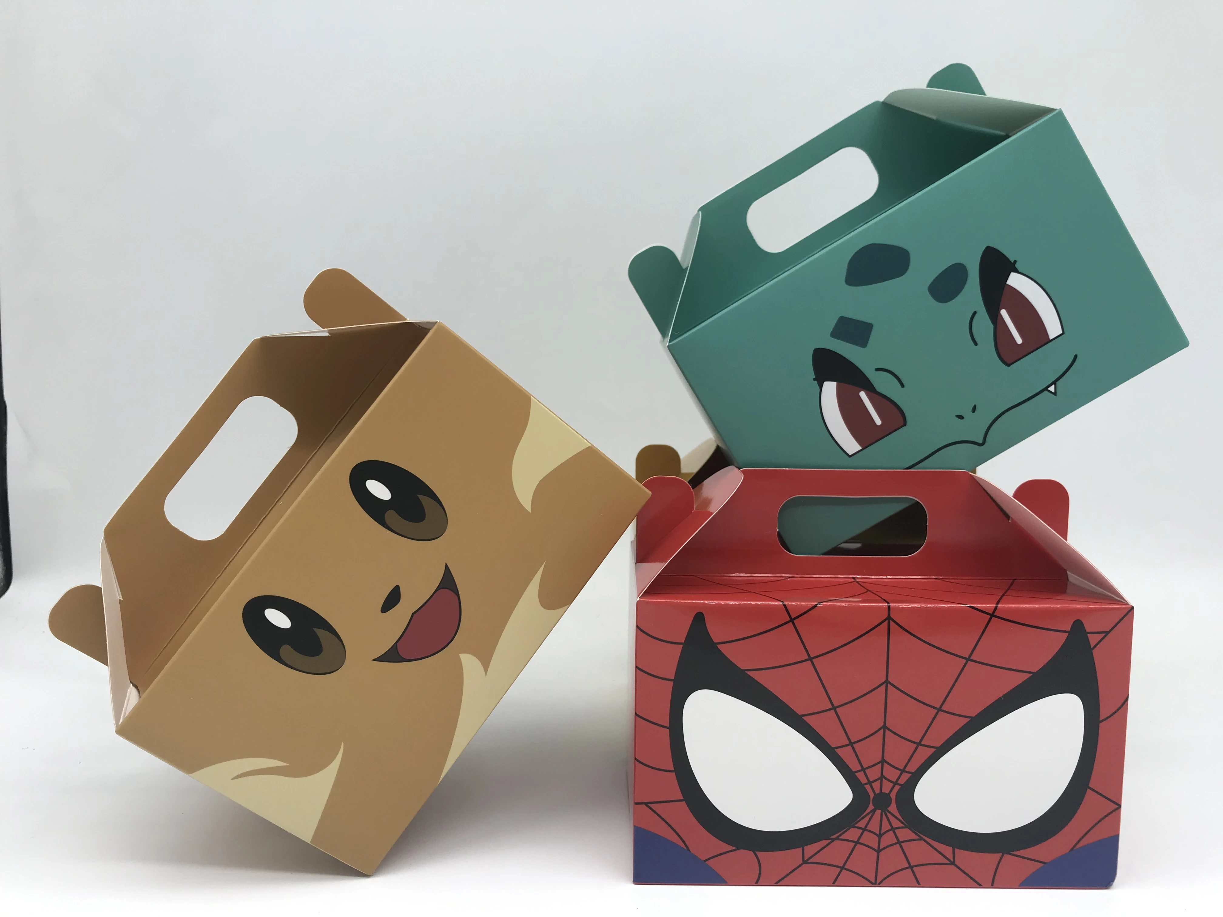 Custom  Printing Kraft Burger Sandwich Hamburger Fried Chicken Wing French Fries Fast Food Package Take Away Box