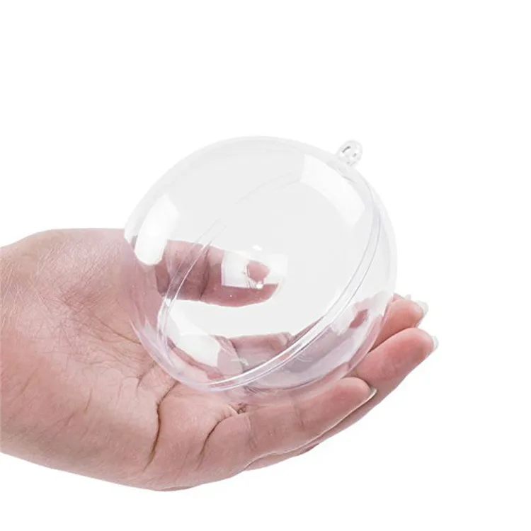 50mm Plastic Mini Ornament Transparent Christmas Ball Plastic Christmas Decoration Supplies