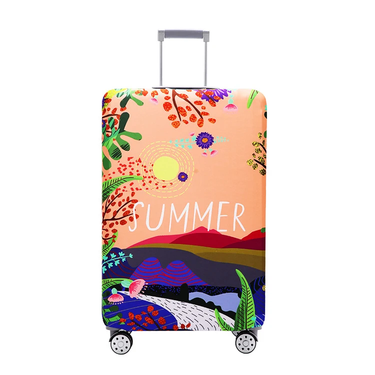 Wholesale Custom Printed Design Durable Various Pretty Travel Spandex Canvas Fabric Luggage Cover