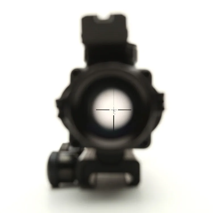 
4x32 Prism Rifle Scope Optic Sight Red Tactical Tri Acog Prismatic Blue, Red, Green Adjustable Range 