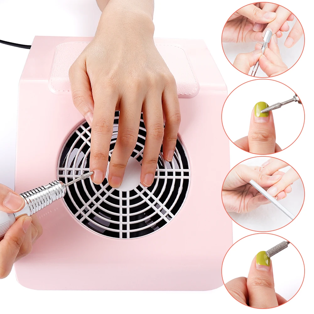 Hot Selling Strong Nail Vacuum Cleaner Manicure Machine Nail Tool Nail Suction Dust Collector Fan