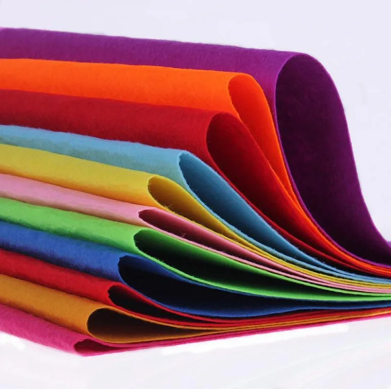 custom Eco-friendly polyester felt fabric for different thickness 1mm 2mm 3mm 4mm 5mm felt sheet in A4 size