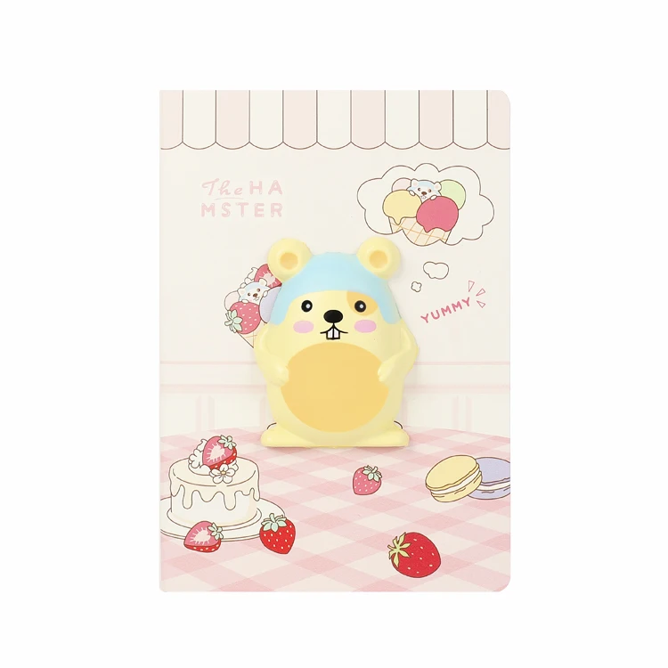 Large Stocked a5 soft pu cover cute animal design decompressive notebook gift box packed